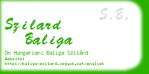 szilard baliga business card